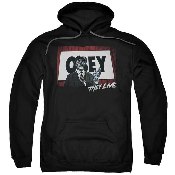 Obey Men's Black Light Weight L/S Pull Over Hoodie